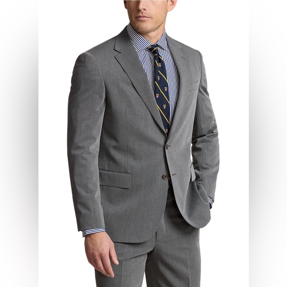 Polo Ralph Lauren Blazer Mens 40R Gray Modern Fit Performance Two Button Jacket